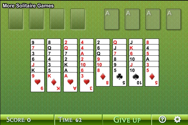 SOLITAIRE: KLONDIKE SPIDER FREECELL jogo online gratuito em